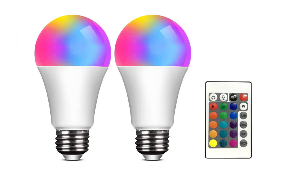 2-Pack Smart Home Multi-Color LED A19 Bulb 5W- Retail Pack