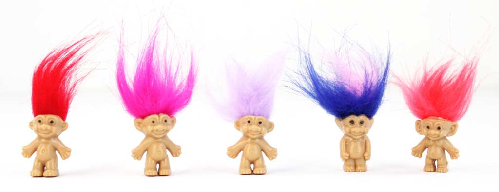 Pack of 5 Mini Troll Dolls