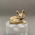 Brass Sleeping Fox Crafts Decoration Desktop Ornaments