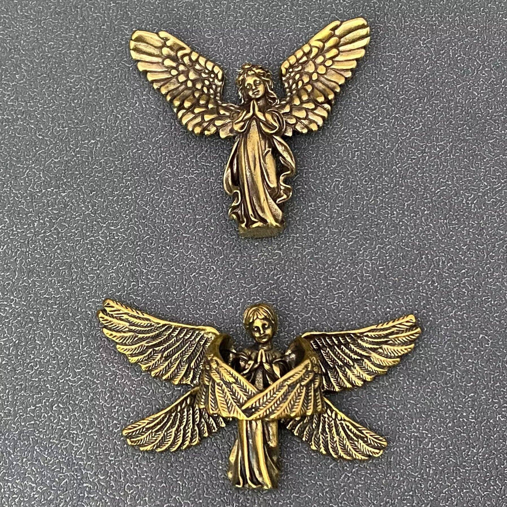 Brass Angel Statue Crafts Desktop Ornaments Decoration