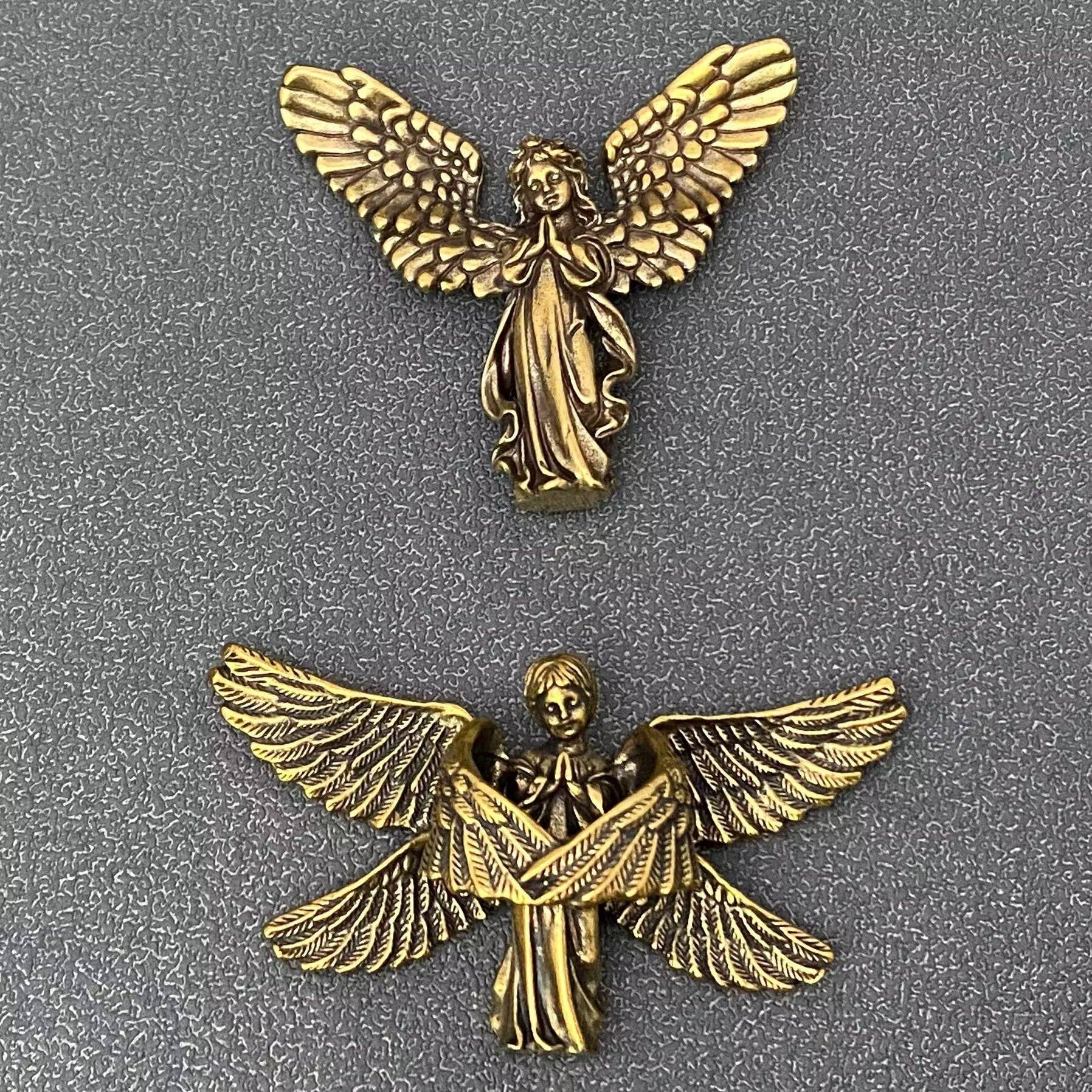 Brass Angel Statue Crafts Desktop Ornaments Decoration