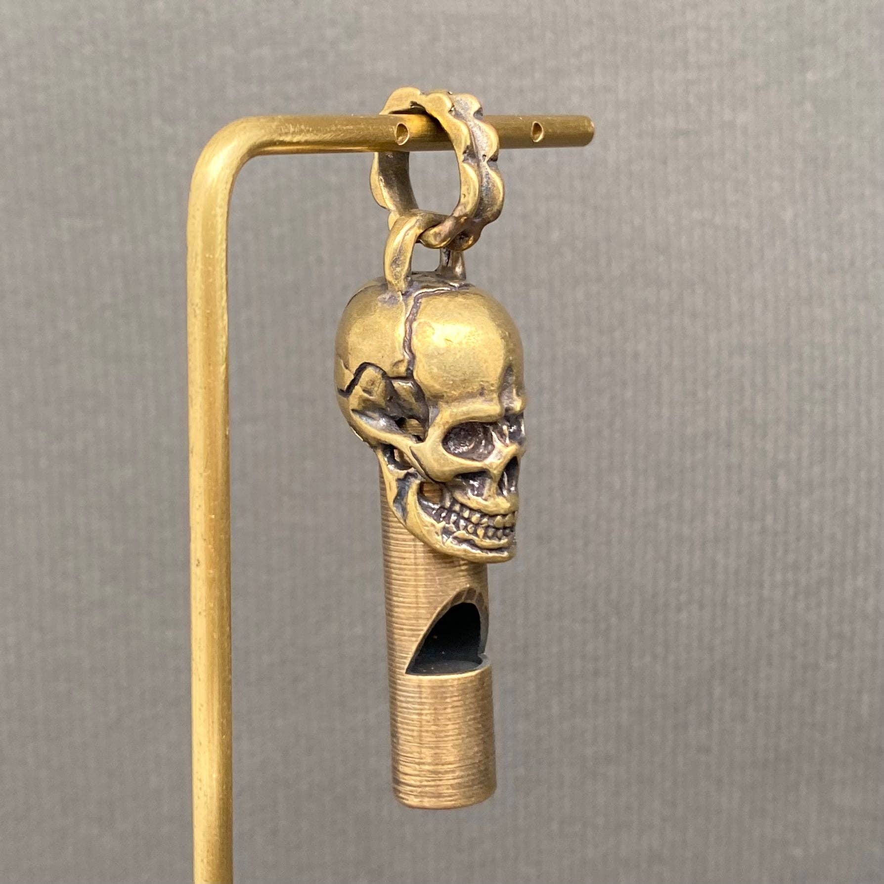 Brass Skull Whistle
