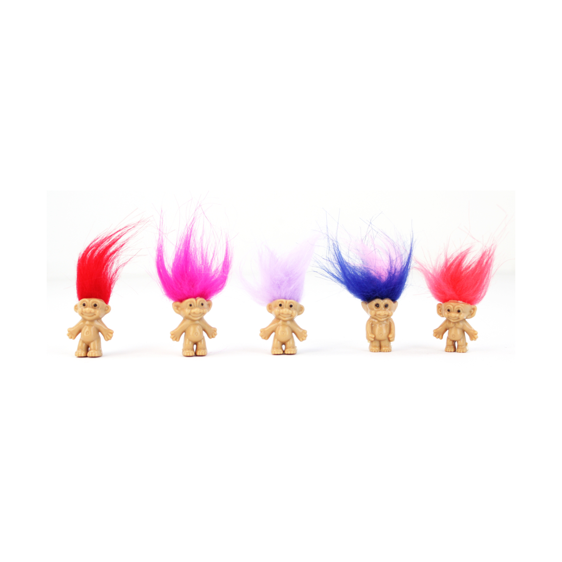Pack of 5 Mini Troll Dolls