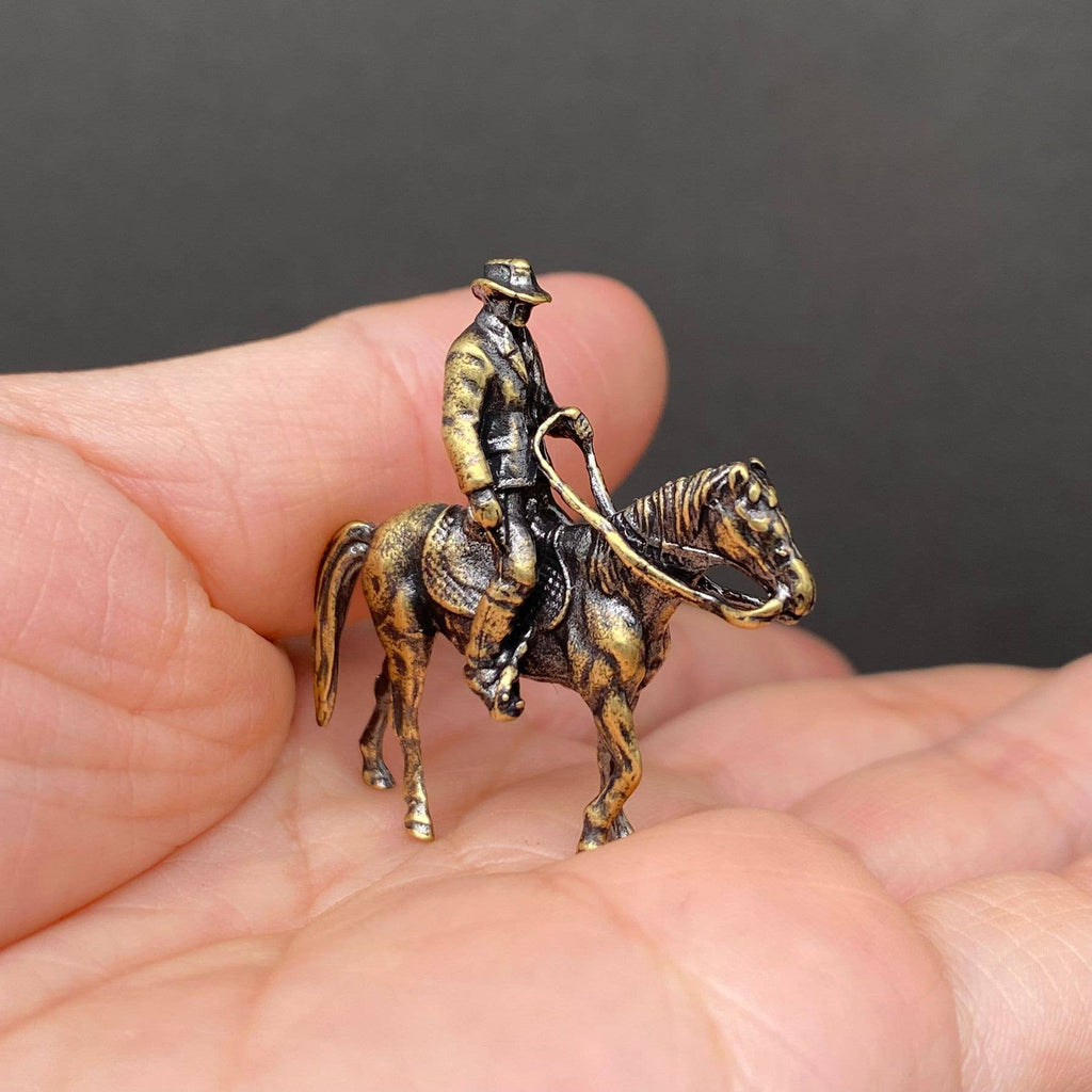 Brass Escort On Horseback Crafts Decoration Desktop Ornaments