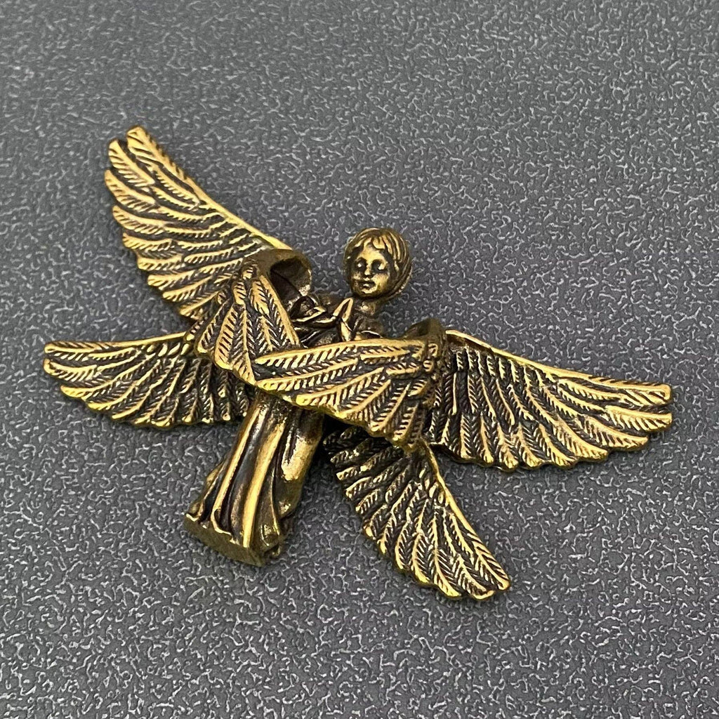 Brass Angel Statue Crafts Desktop Ornaments Decoration
