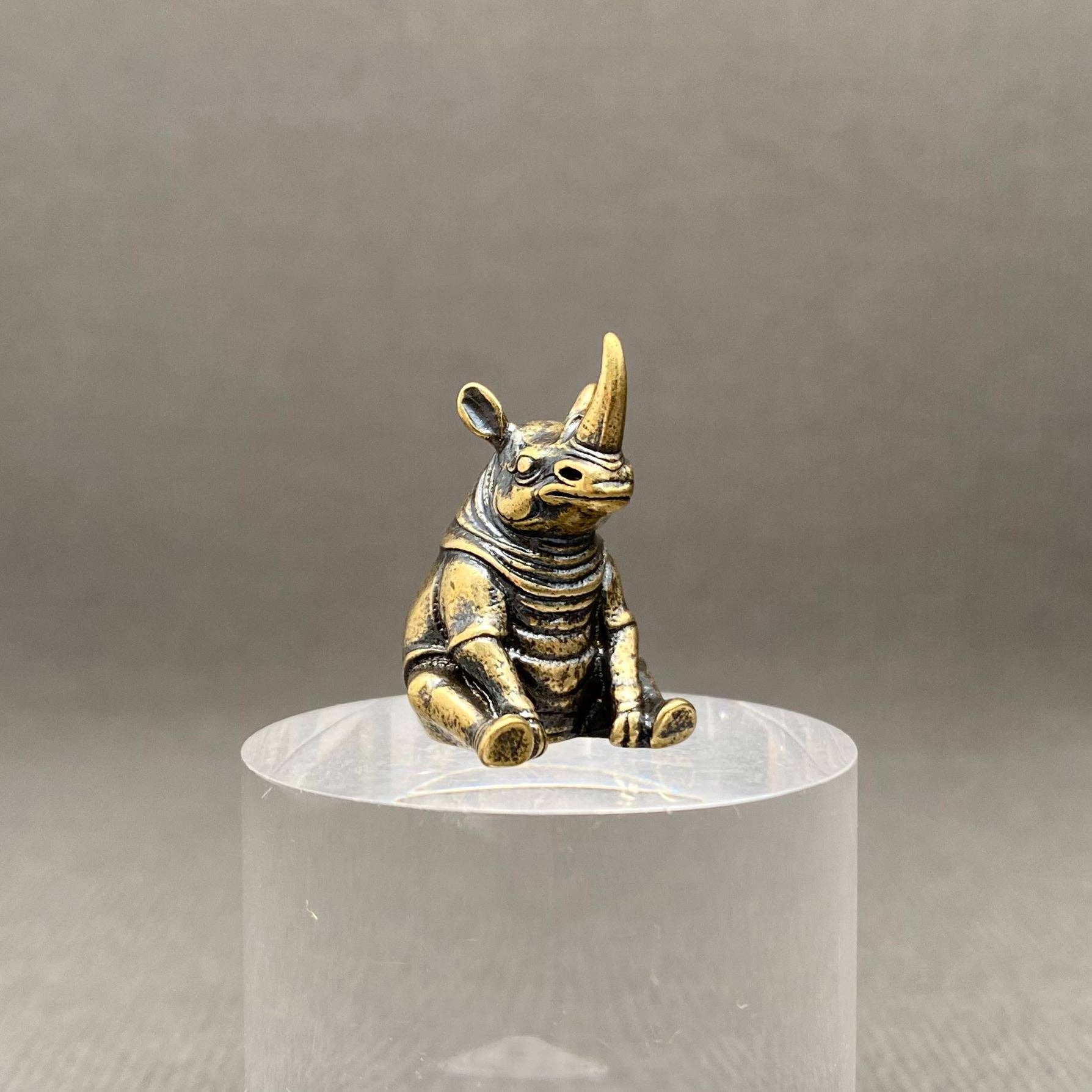 Brass Rhinoceros Crafts Decoration Desktop Ornaments