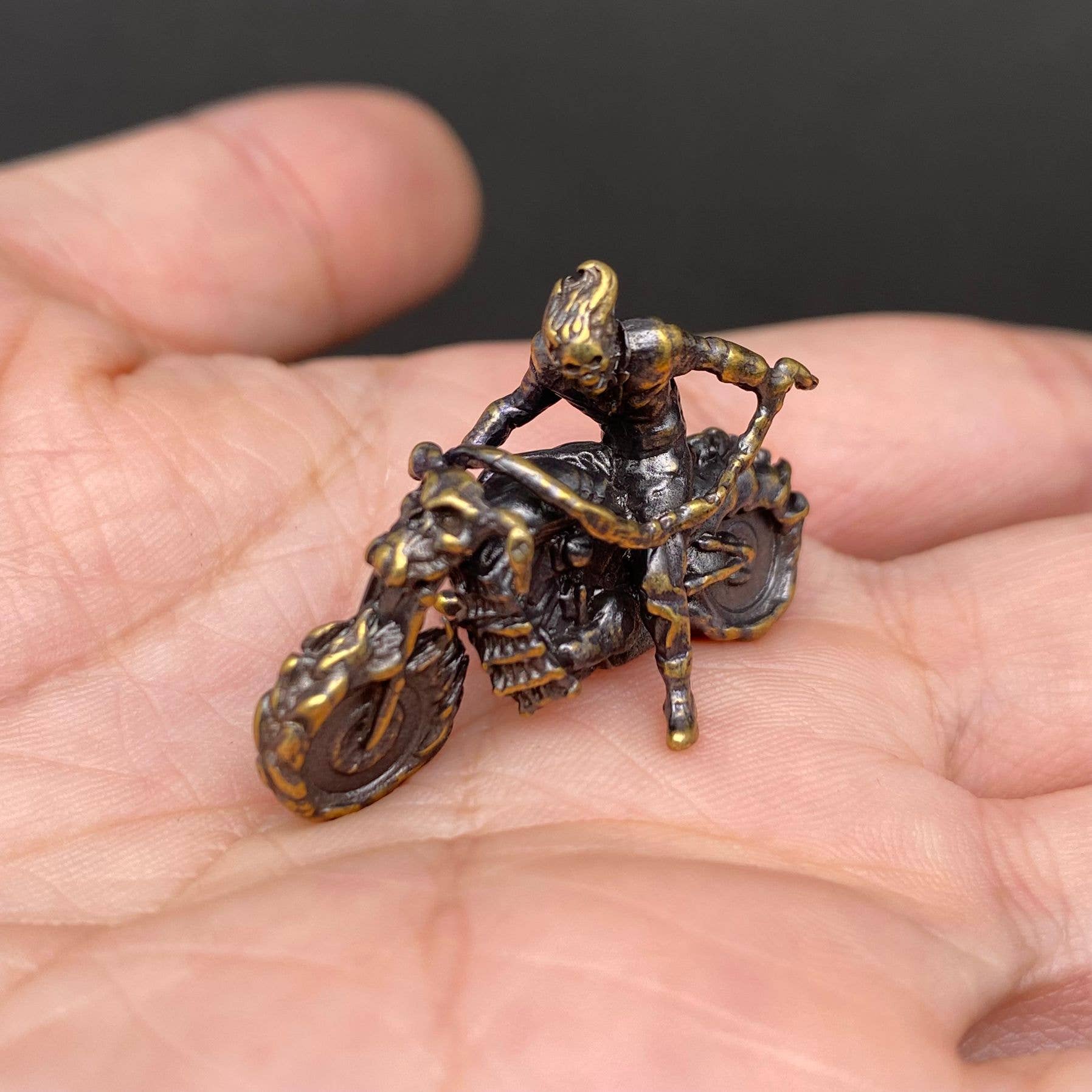 Brass Skeleton Rider Crafts Decoration Desktop Ornaments
