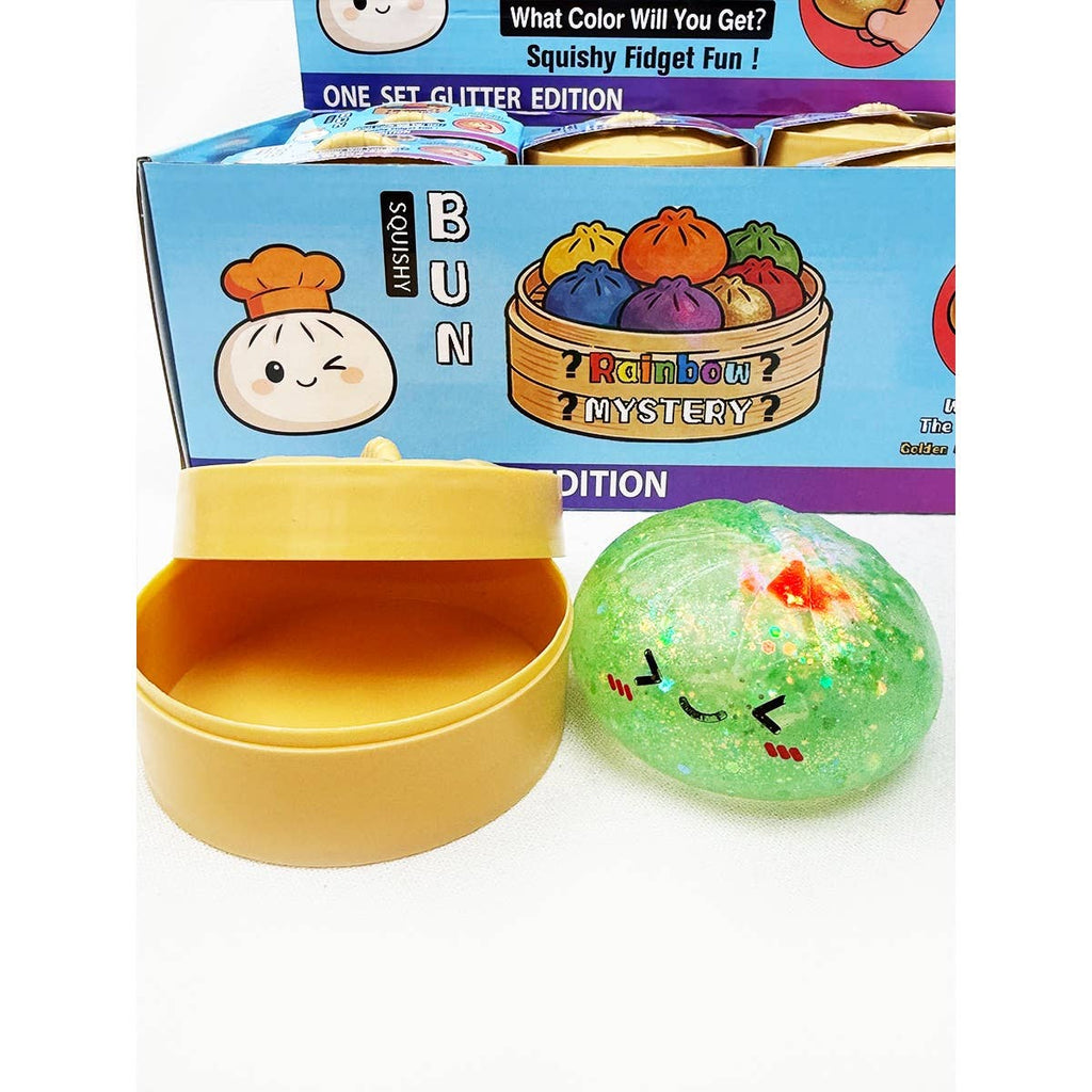 Glitter Light Up Mystery Dumpling Squishy with Steamer