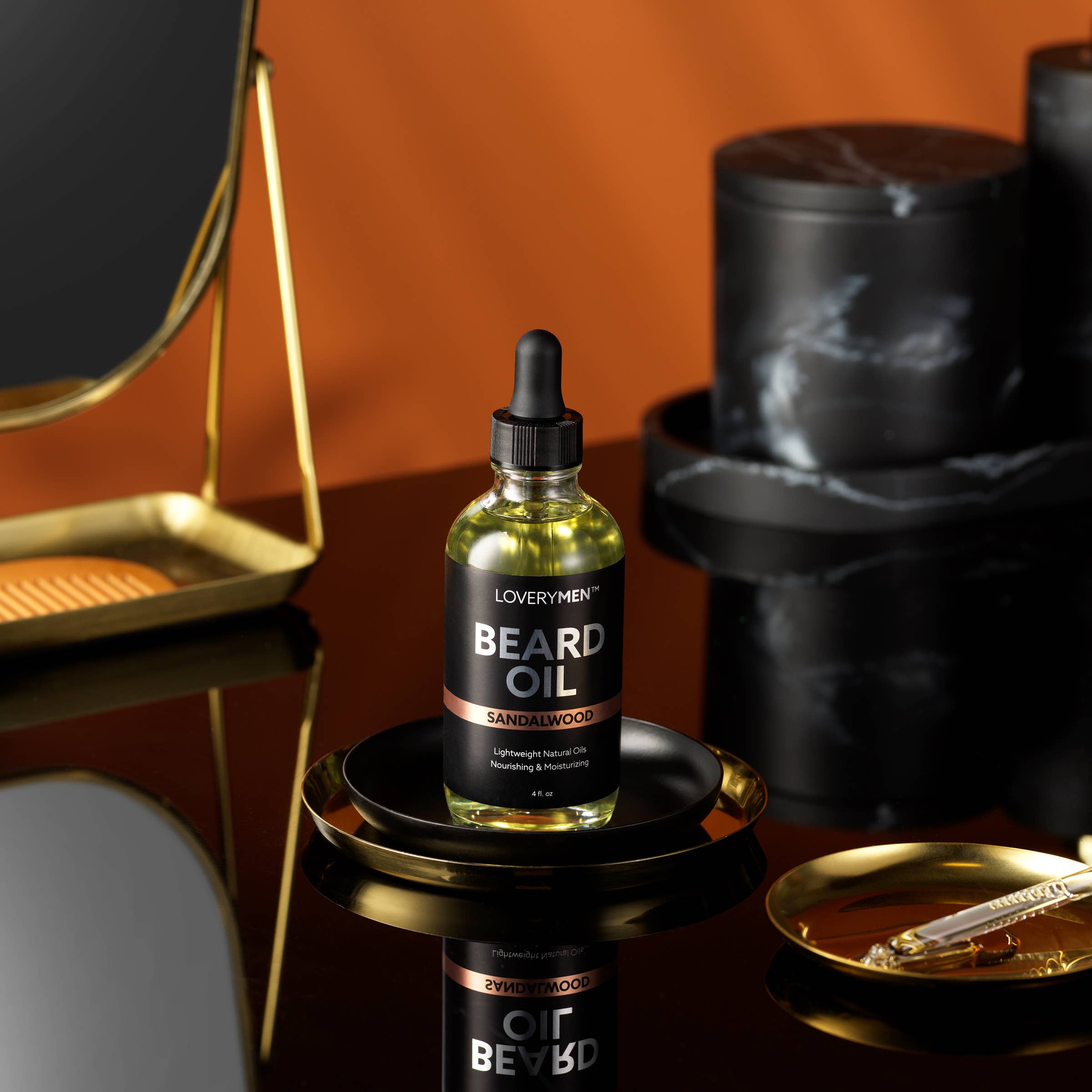 LOVERYMEN Sandalwood Scented  Beard Oil - 4 oz