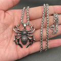 Punk Stainless Steel Spider Pendant Men's Necklace - MJ/MNP