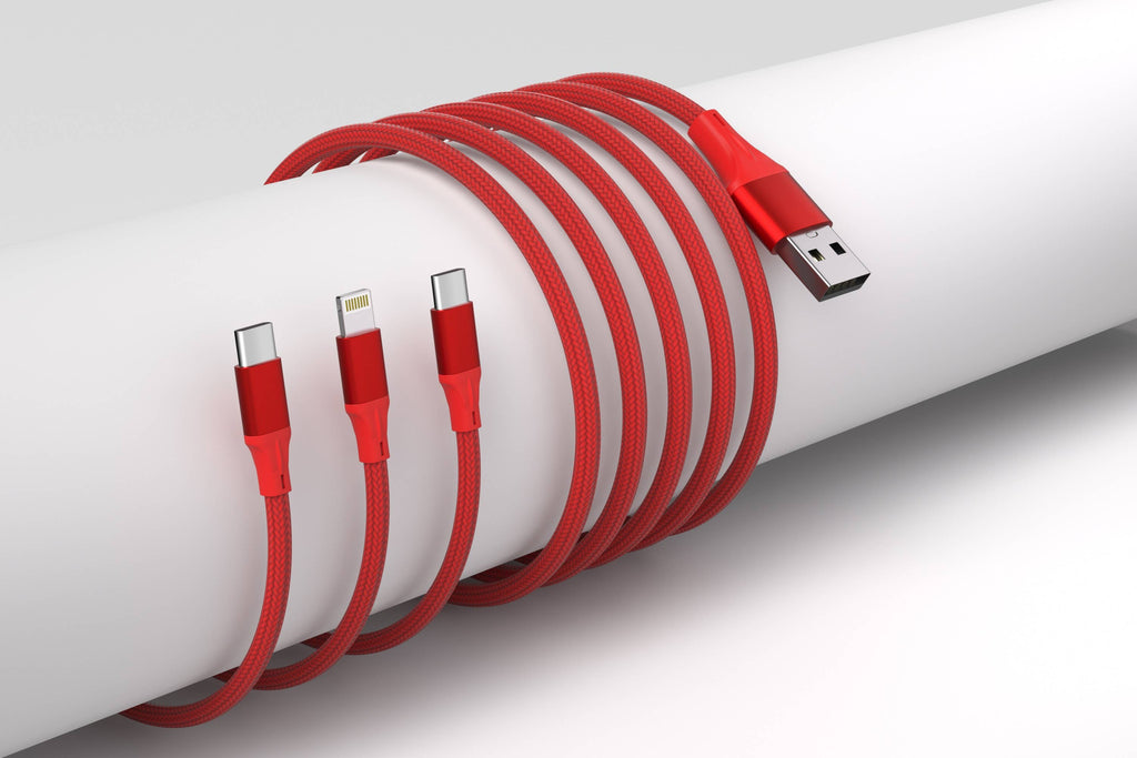 3-in-1 Cable For IPhone/Ipad & Android Devices - Retail Pack