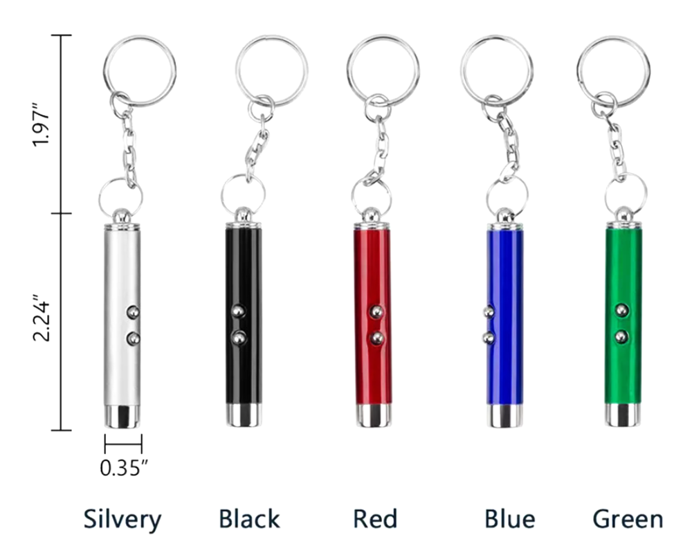 Keychain - Dual Light Red Laser And White LED