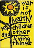 Magnet - War Not Healthy 1966 Anti-War Vietnam Vintage Repro