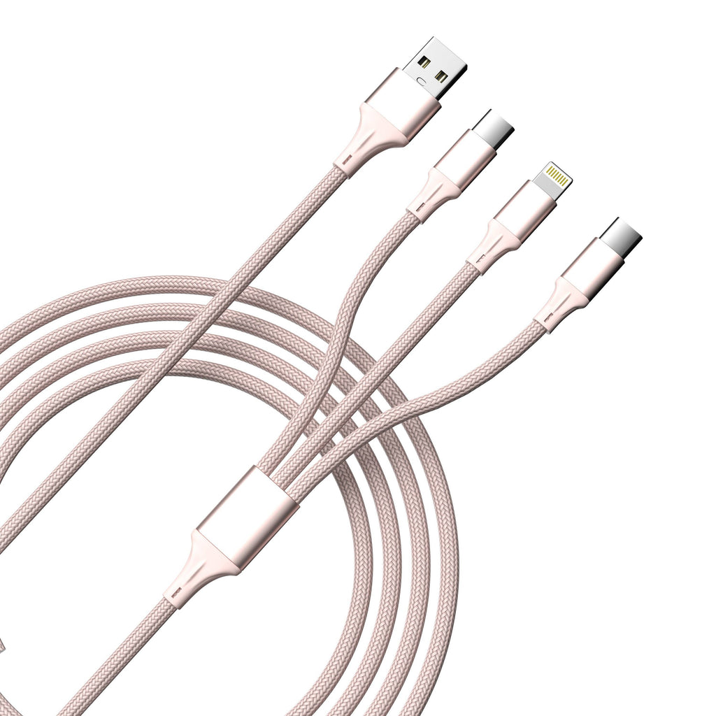 3-in-1 Cable For IPhone/Ipad & Android Devices - Retail Pack