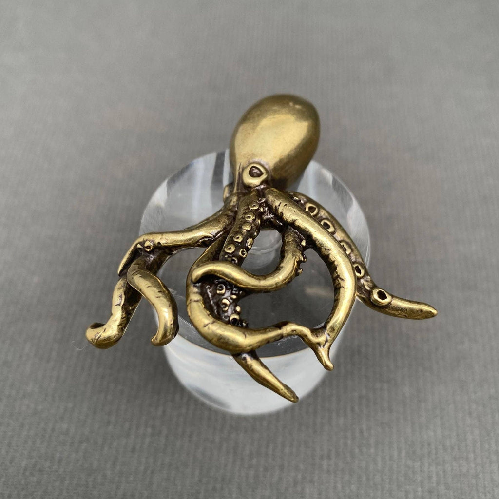 Brass Smart Octopus Crafts Decoration Desktop Ornaments