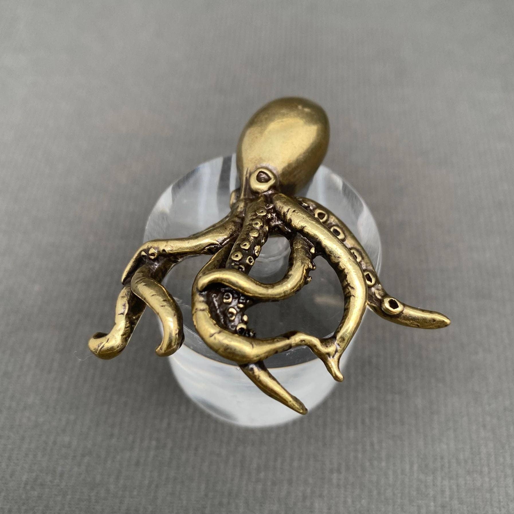 Brass Smart Octopus Crafts Decoration Desktop Ornaments