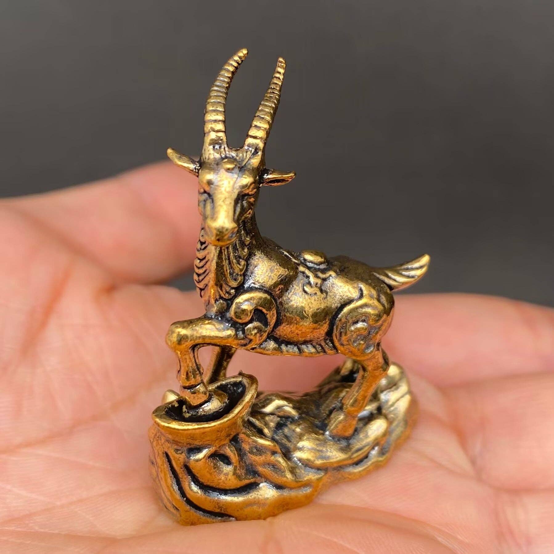 Brass Antelope Crafts Decoration Desktop Ornaments