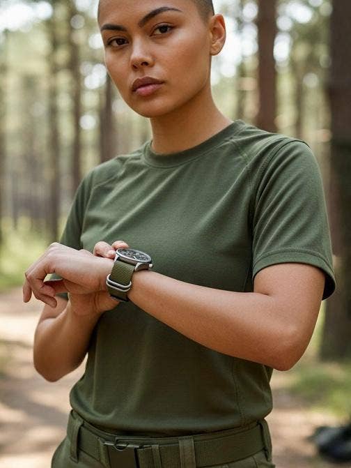 42MM Black Military Watch- 3 Nato Military Straps