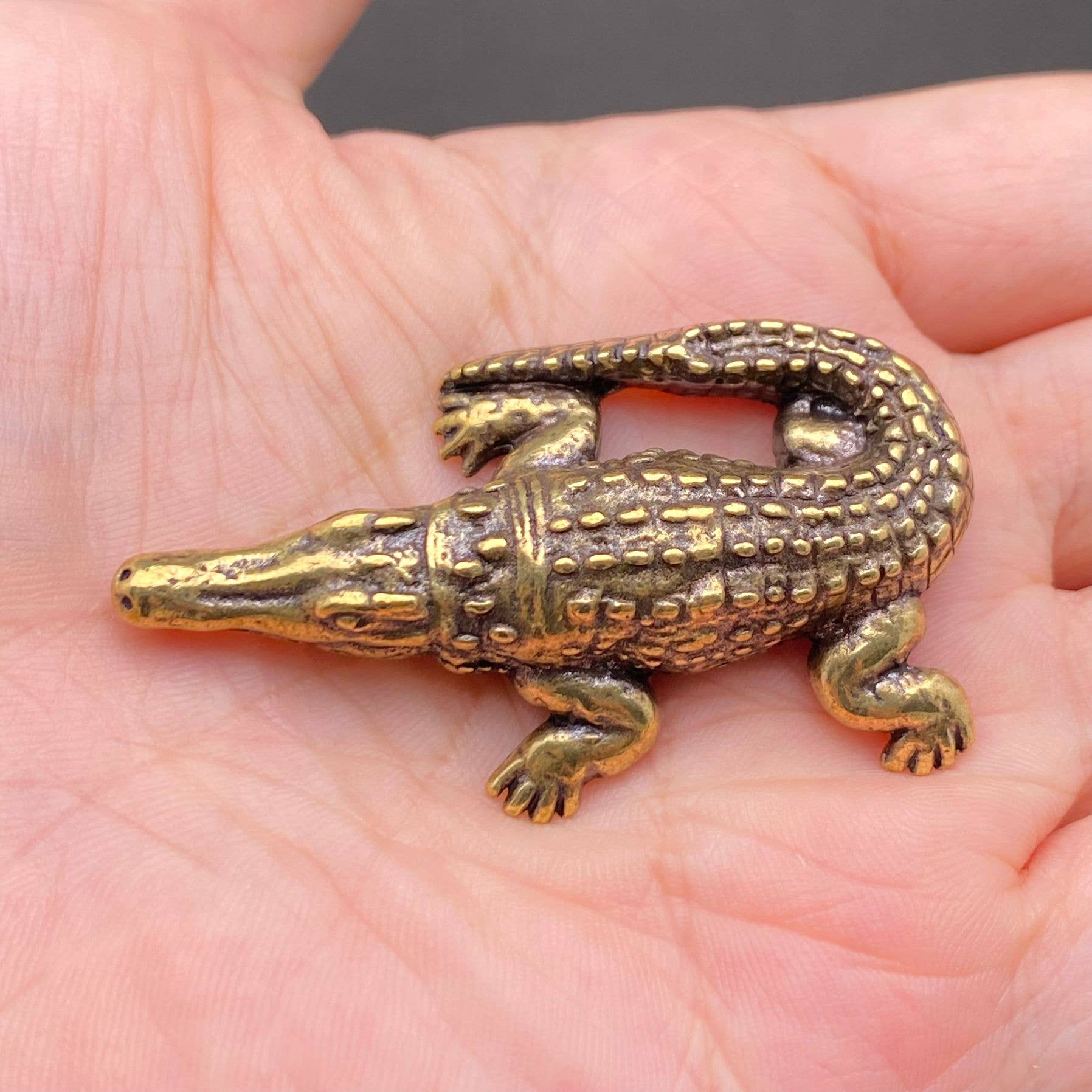 Brass Crocodile Crafts Desktop Ornaments Decoration