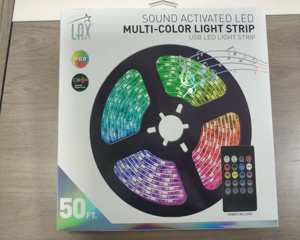 Sound Activated Multi-Color LED Light Strips- 15/20/30/50 ft