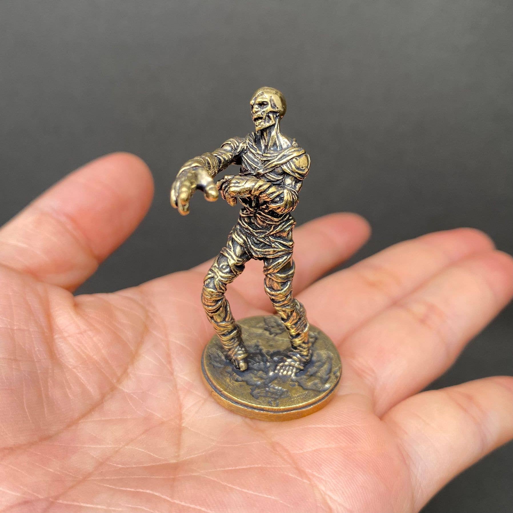Brass Skeleton Mummy Crafts Decoration Desktop Ornaments