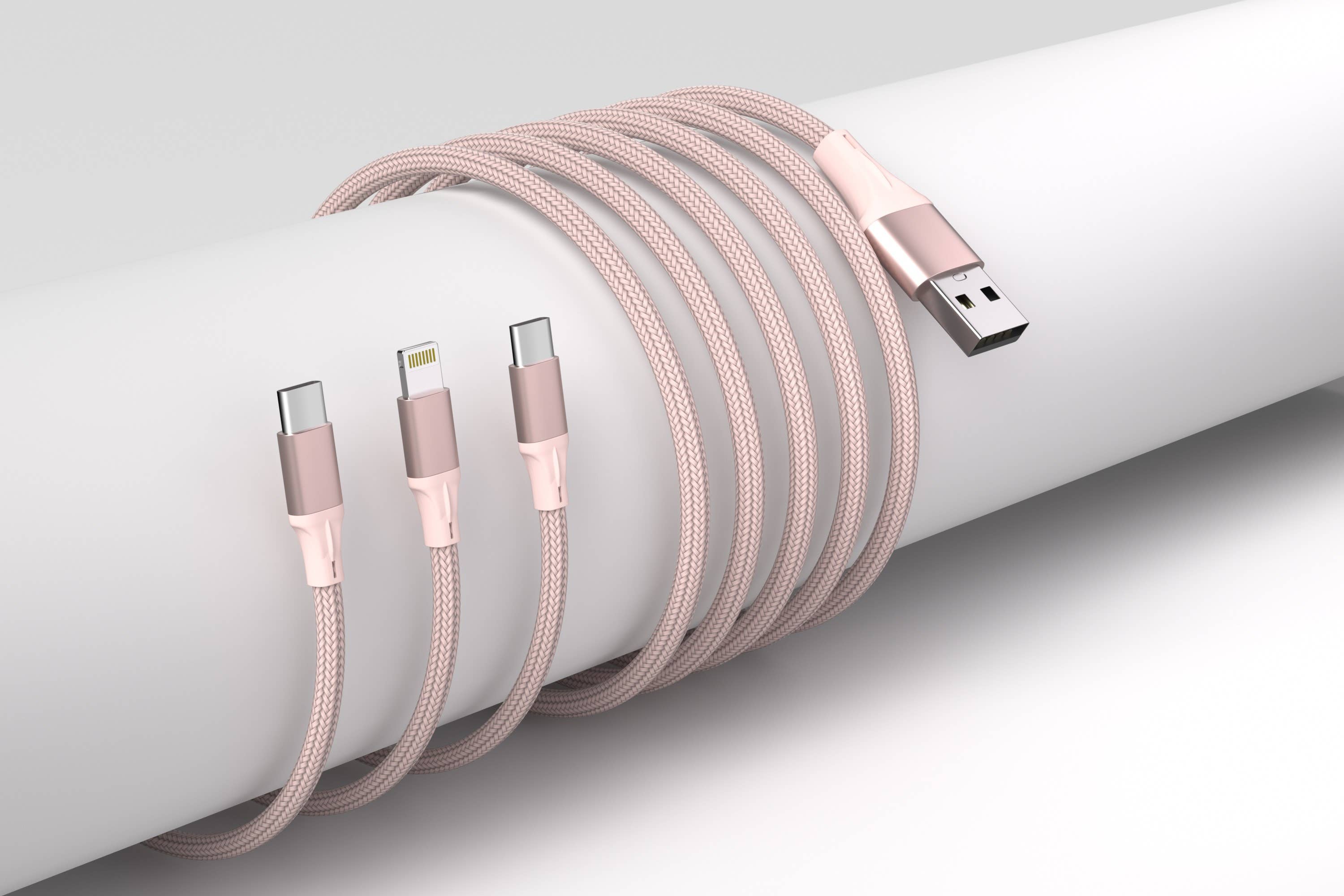 3-in-1 Cable For IPhone/Ipad & Android Devices - Retail Pack