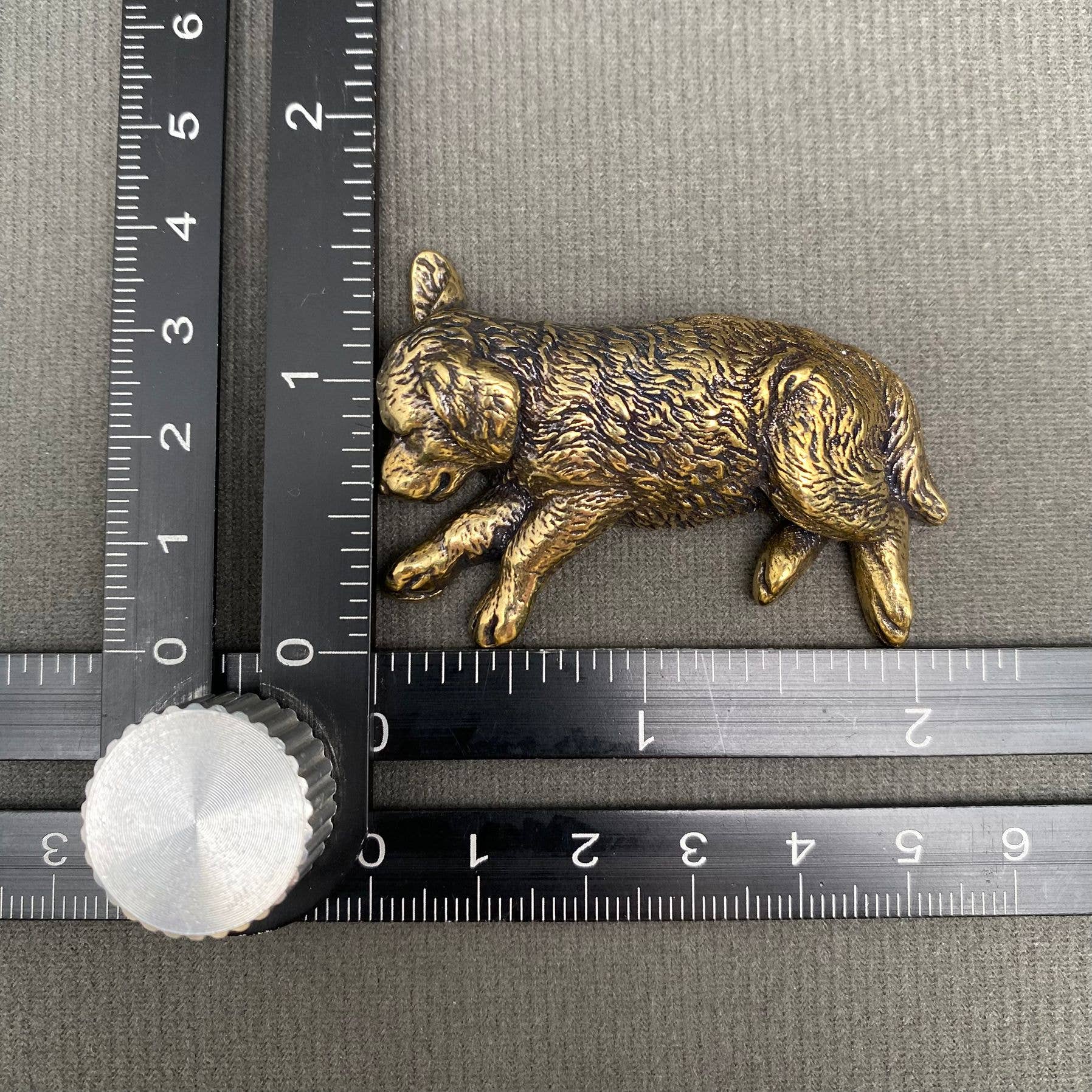 Brass Sleeping Golden Retriever Crafts Desktop Ornaments