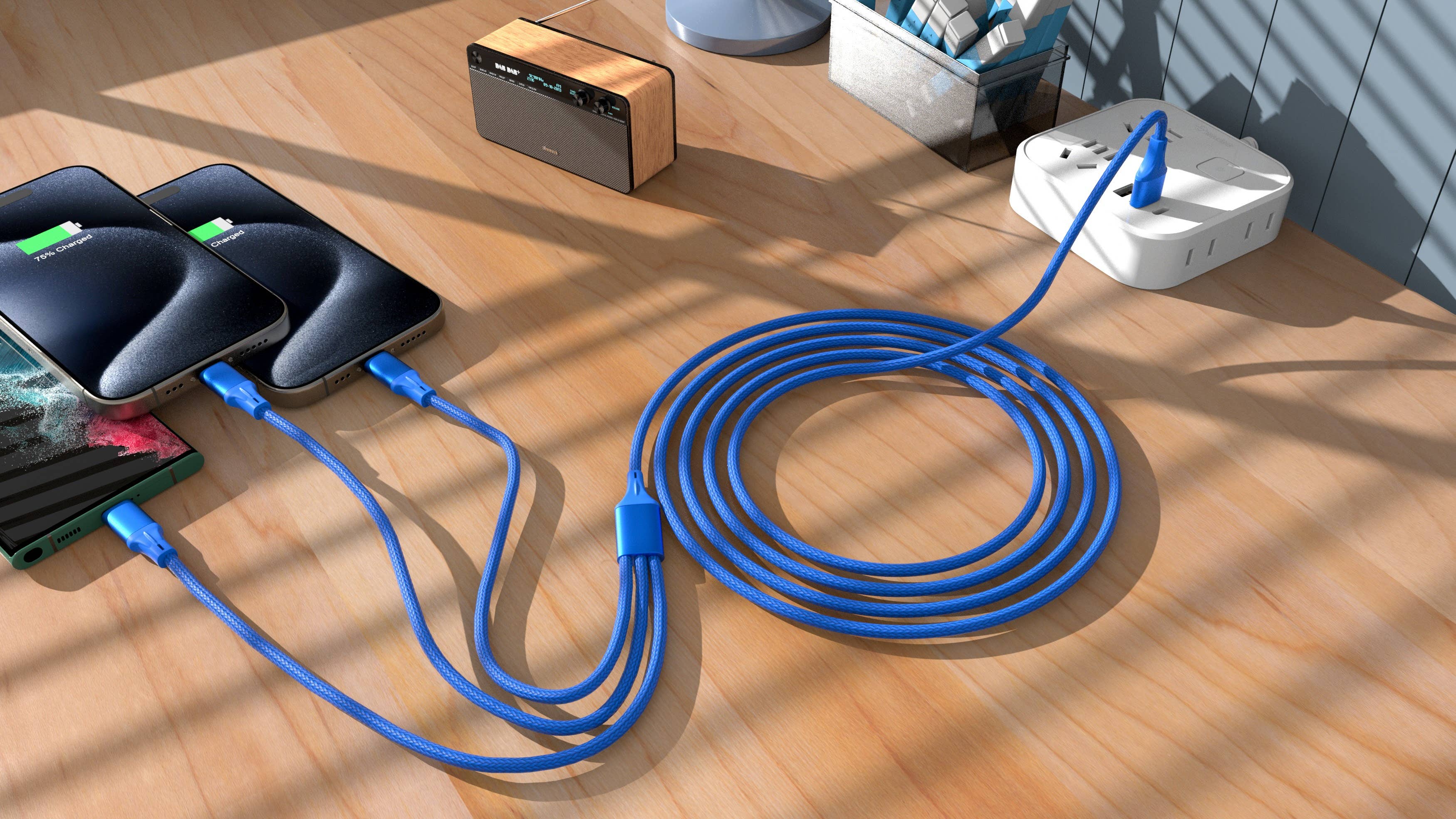 3-in-1 Cable For IPhone/Ipad & Android Devices - Retail Pack