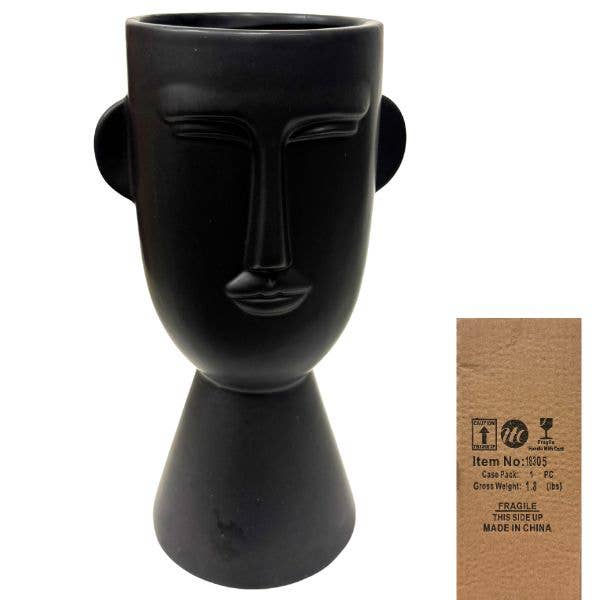 Matte Black Ceramic 5.25"x4.25"x10H" - Flared