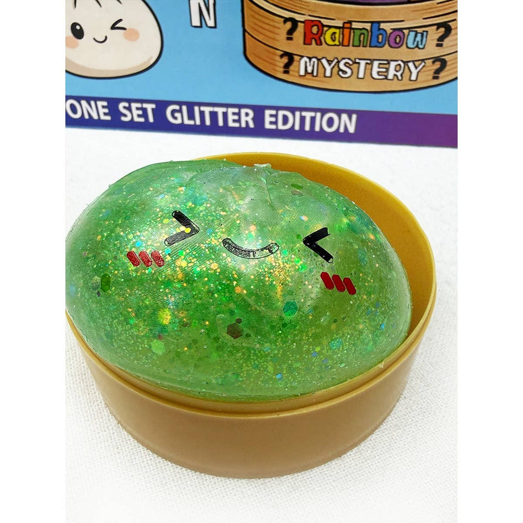 Glitter Light Up Mystery Dumpling Squishy with Steamer