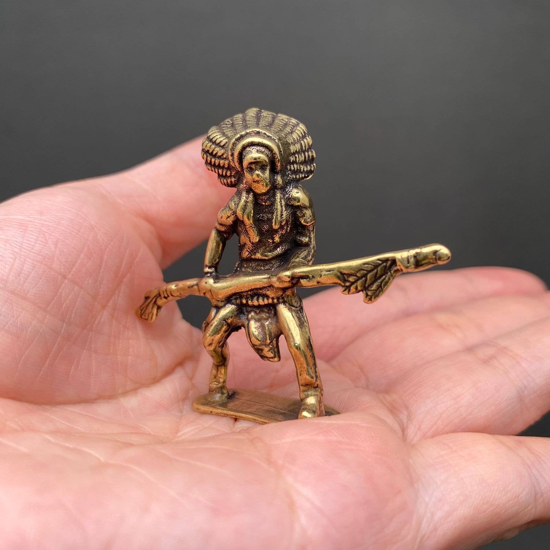 Brass Indian Warriors Crafts Decoration Desktop Ornaments