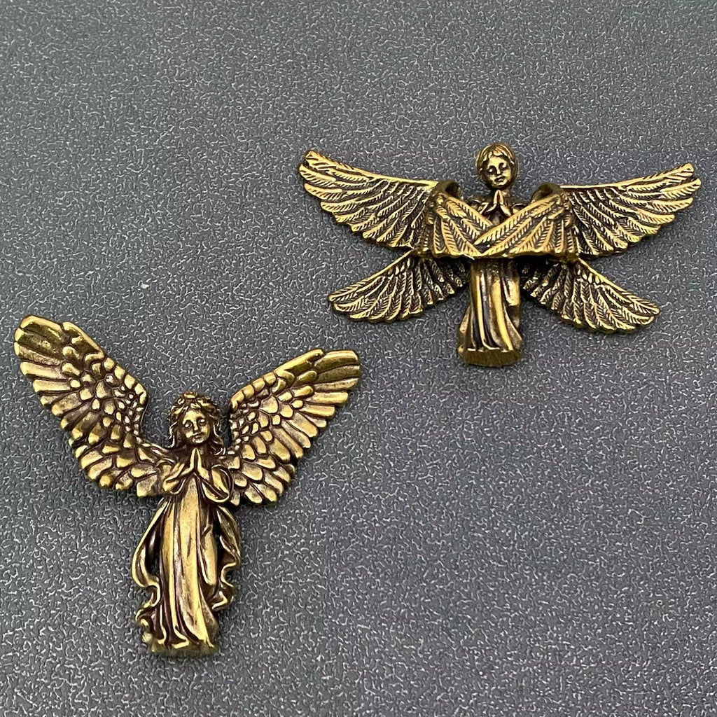 Brass Angel Statue Crafts Desktop Ornaments Decoration