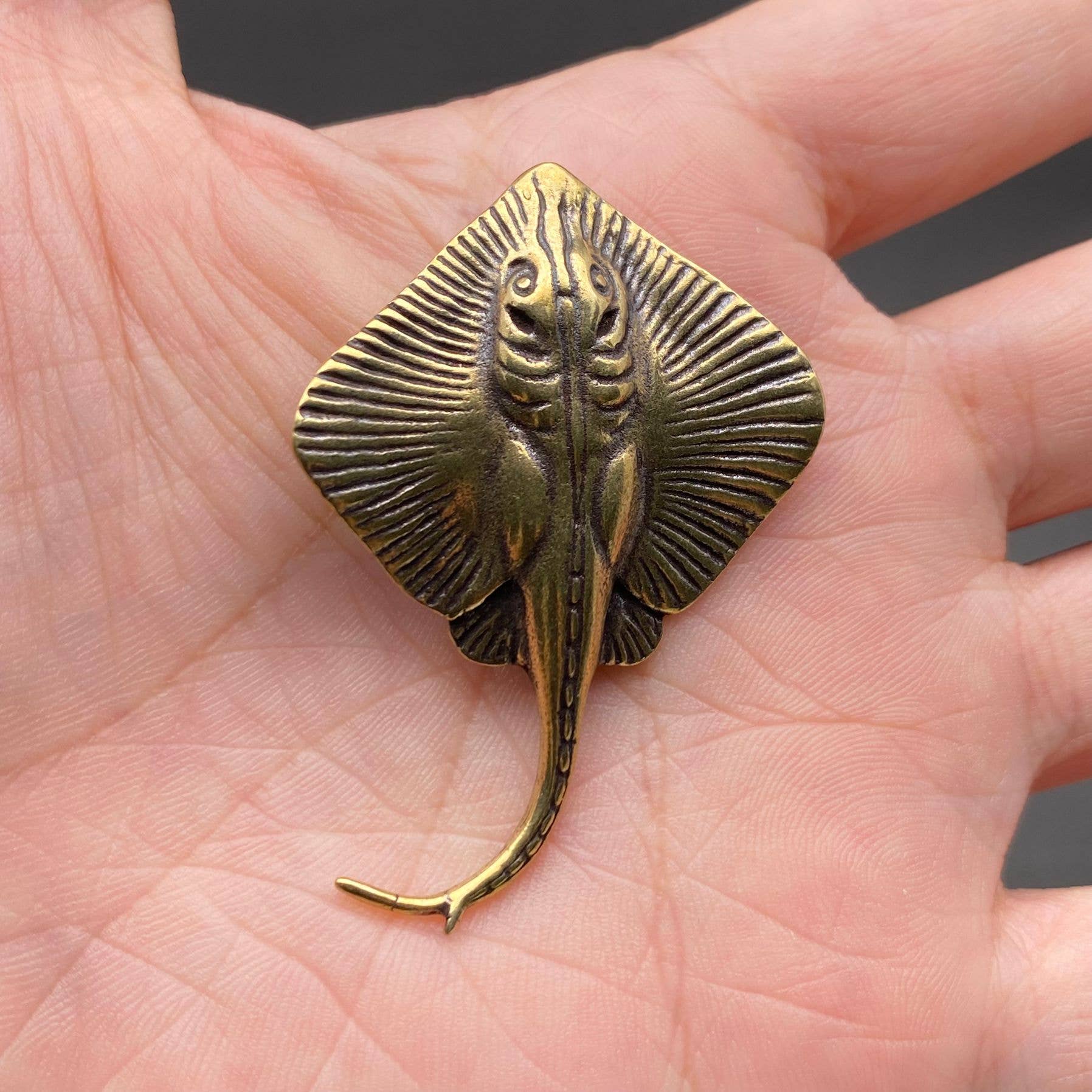 Brass Devil Ray Crafts Desktop Ornaments Decoration