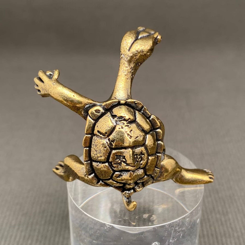 Chinese Style Brass Turtle Crafts Decoration Desktop Ornaments